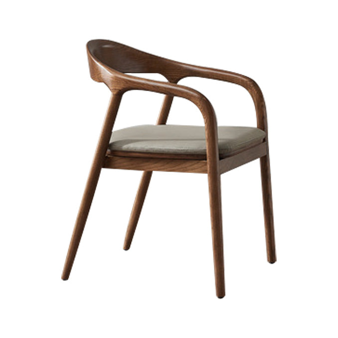 Traditional Style Solid Wood Dining Arm Chair Matte Finish Open Back Dining Chair Grey 1 Piece Clearhalo ' kitchen&dining_furn' 'Dining Chairs' 'Dining Tables & Seating' 'dining_chair' 'furn' 'furn_dining_chair' 'Furniture' 'furniture_dining_chair' 'Kitchen & Dining Furniture' 'kitchen' 3650347