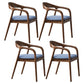 Traditional Style Solid Wood Dining Arm Chair Matte Finish Open Back Dining Chair Blue 4 Piece Set Clearhalo ' kitchen&dining_furn' 'Dining Chairs' 'Dining Tables & Seating' 'dining_chair' 'furn' 'furn_dining_chair' 'Furniture' 'furniture_dining_chair' 'Kitchen & Dining Furniture' 'kitchen' 3650350