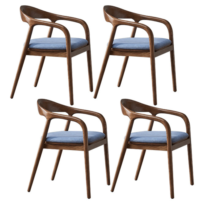Traditional Style Solid Wood Dining Arm Chair Matte Finish Open Back Dining Chair Blue 4 Piece Set Clearhalo ' kitchen&dining_furn' 'Dining Chairs' 'Dining Tables & Seating' 'dining_chair' 'furn' 'furn_dining_chair' 'Furniture' 'furniture_dining_chair' 'Kitchen & Dining Furniture' 'kitchen' 3650350