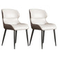 Scandinavian Style Metal Side Chair Dining Room Wingback Parsons Chair White-Gray 2 Piece Set Clearhalo ' kitchen&dining_furn' 'Dining Chairs' 'Dining Tables & Seating' 'dining_chair' 'furn' 'furn_dining_chair' 'Furniture' 'furniture_dining_chair' 'Kitchen & Dining Furniture' 'kitchen' 3650359