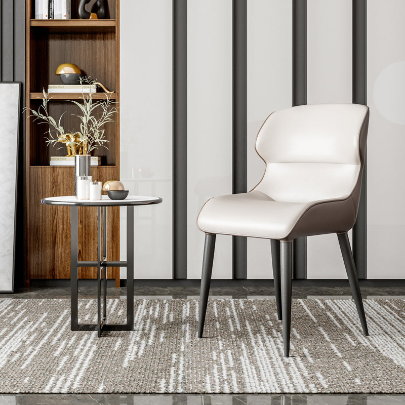 Scandinavian Style Metal Side Chair Dining Room Wingback Parsons Chair Clearhalo ' kitchen&dining_furn' 'Dining Chairs' 'Dining Tables & Seating' 'dining_chair' 'furn' 'furn_dining_chair' 'Furniture' 'furniture_dining_chair' 'Kitchen & Dining Furniture' 'kitchen' 3650360