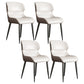 Scandinavian Style Metal Side Chair Dining Room Wingback Parsons Chair White-Gray 4 Piece Set Clearhalo ' kitchen&dining_furn' 'Dining Chairs' 'Dining Tables & Seating' 'dining_chair' 'furn' 'furn_dining_chair' 'Furniture' 'furniture_dining_chair' 'Kitchen & Dining Furniture' 'kitchen' 3650361
