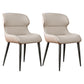 Scandinavian Style Metal Side Chair Dining Room Wingback Parsons Chair White-Brown 2 Piece Set Clearhalo ' kitchen&dining_furn' 'Dining Chairs' 'Dining Tables & Seating' 'dining_chair' 'furn' 'furn_dining_chair' 'Furniture' 'furniture_dining_chair' 'Kitchen & Dining Furniture' 'kitchen' 3650366