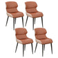 Scandinavian Style Metal Side Chair Dining Room Wingback Parsons Chair Orange 4 Piece Set Clearhalo ' kitchen&dining_furn' 'Dining Chairs' 'Dining Tables & Seating' 'dining_chair' 'furn' 'furn_dining_chair' 'Furniture' 'furniture_dining_chair' 'Kitchen & Dining Furniture' 'kitchen' 3650377