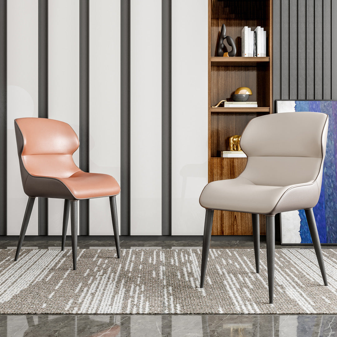 Scandinavian Style Metal Side Chair Dining Room Wingback Parsons Chair Clearhalo ' kitchen&dining_furn' 'Dining Chairs' 'Dining Tables & Seating' 'dining_chair' 'furn' 'furn_dining_chair' 'Furniture' 'furniture_dining_chair' 'Kitchen & Dining Furniture' 'kitchen' 3650379