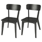 Minimalist Open Back Kitchen Dining Side Chair Solid Wood Dining Side Chair Black 2 Piece Set Clearhalo ' kitchen&dining_furn' 'Dining Chairs' 'Dining Tables & Seating' 'dining_chair' 'furn' 'furn_dining_chair' 'Furniture' 'furniture_dining_chair' 'Kitchen & Dining Furniture' 'kitchen' 3650382