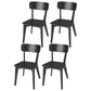 Minimalist Open Back Kitchen Dining Side Chair Solid Wood Dining Side Chair Black 4 Piece Set Clearhalo ' kitchen&dining_furn' 'Dining Chairs' 'Dining Tables & Seating' 'dining_chair' 'furn' 'furn_dining_chair' 'Furniture' 'furniture_dining_chair' 'Kitchen & Dining Furniture' 'kitchen' 3650384