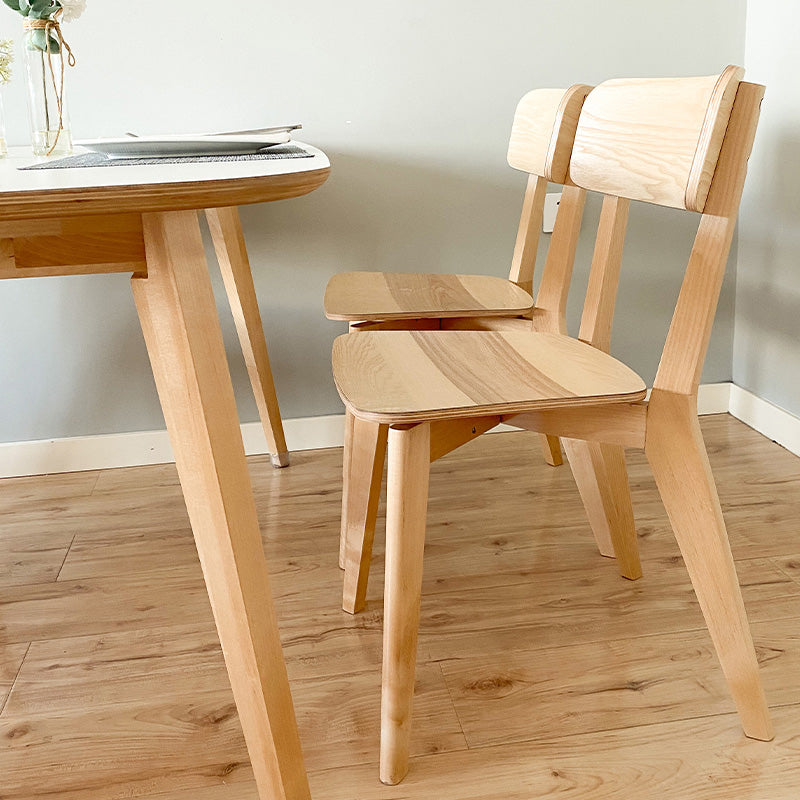 Minimalist Open Back Kitchen Dining Side Chair Solid Wood Dining Side Chair Clearhalo ' kitchen&dining_furn' 'Dining Chairs' 'Dining Tables & Seating' 'dining_chair' 'furn' 'furn_dining_chair' 'Furniture' 'furniture_dining_chair' 'Kitchen & Dining Furniture' 'kitchen' 3650385