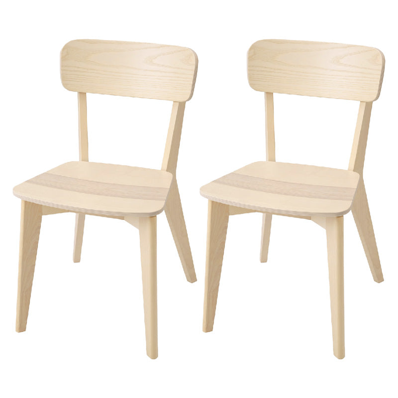 Minimalist Open Back Kitchen Dining Side Chair Solid Wood Dining Side Chair Natural 2 Piece Set Clearhalo ' kitchen&dining_furn' 'Dining Chairs' 'Dining Tables & Seating' 'dining_chair' 'furn' 'furn_dining_chair' 'Furniture' 'furniture_dining_chair' 'Kitchen & Dining Furniture' 'kitchen' 3650386