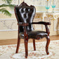 Victorian Dining Arm Chair Solid Back Side Chair with Wood Legs for Home Use Black 1 Piece Clearhalo ' kitchen&dining_furn' 'Dining Chairs' 'Dining Tables & Seating' 'dining_chair' 'furn' 'furn_dining_chair' 'Furniture' 'furniture_dining_chair' 'Kitchen & Dining Furniture' 'kitchen' 3650398