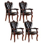 Victorian Dining Arm Chair Solid Back Side Chair with Wood Legs for Home Use Black 4 Piece Set Clearhalo ' kitchen&dining_furn' 'Dining Chairs' 'Dining Tables & Seating' 'dining_chair' 'furn' 'furn_dining_chair' 'Furniture' 'furniture_dining_chair' 'Kitchen & Dining Furniture' 'kitchen' 3650399