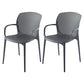 Glam Style Plastic Dining Arm Chair Matte Finish Dining Chair for Dinning Room Black 2 Piece Set Clearhalo ' kitchen&dining_furn' 'Dining Chairs' 'Dining Tables & Seating' 'dining_chair' 'furn' 'furn_dining_chair' 'Furniture' 'furniture_dining_chair' 'Kitchen & Dining Furniture' 'kitchen' 3650416
