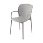 Glam Style Plastic Dining Arm Chair Matte Finish Dining Chair for Dinning Room Grey 1 Piece Clearhalo ' kitchen&dining_furn' 'Dining Chairs' 'Dining Tables & Seating' 'dining_chair' 'furn' 'furn_dining_chair' 'Furniture' 'furniture_dining_chair' 'Kitchen & Dining Furniture' 'kitchen' 3650420