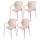 Glam Style Plastic Dining Arm Chair Matte Finish Dining Chair for Dinning Room Pink 4 Piece Set Clearhalo ' kitchen&dining_furn' 'Dining Chairs' 'Dining Tables & Seating' 'dining_chair' 'furn' 'furn_dining_chair' 'Furniture' 'furniture_dining_chair' 'Kitchen & Dining Furniture' 'kitchen' 3650432