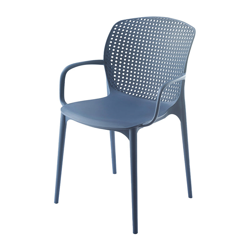Glam Style Plastic Dining Arm Chair Matte Finish Dining Chair for Dinning Room Blue 1 Piece Clearhalo ' kitchen&dining_furn' 'Dining Chairs' 'Dining Tables & Seating' 'dining_chair' 'furn' 'furn_dining_chair' 'Furniture' 'furniture_dining_chair' 'Kitchen & Dining Furniture' 'kitchen' 3650436
