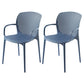 Glam Style Plastic Dining Arm Chair Matte Finish Dining Chair for Dinning Room Blue 2 Piece Set Clearhalo ' kitchen&dining_furn' 'Dining Chairs' 'Dining Tables & Seating' 'dining_chair' 'furn' 'furn_dining_chair' 'Furniture' 'furniture_dining_chair' 'Kitchen & Dining Furniture' 'kitchen' 3650437