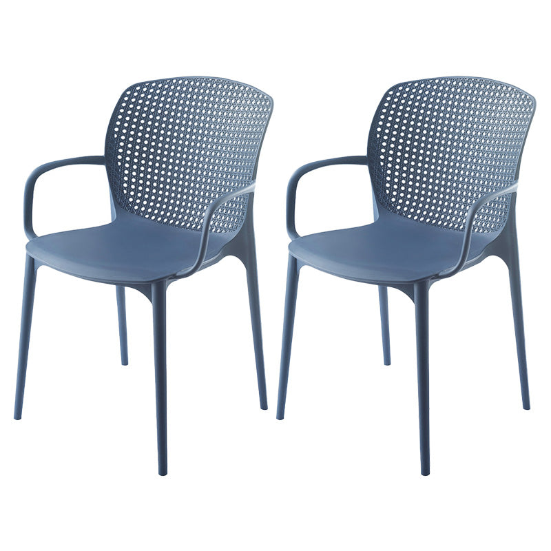 Glam Style Plastic Dining Arm Chair Matte Finish Dining Chair for Dinning Room Blue 2 Piece Set Clearhalo ' kitchen&dining_furn' 'Dining Chairs' 'Dining Tables & Seating' 'dining_chair' 'furn' 'furn_dining_chair' 'Furniture' 'furniture_dining_chair' 'Kitchen & Dining Furniture' 'kitchen' 3650437