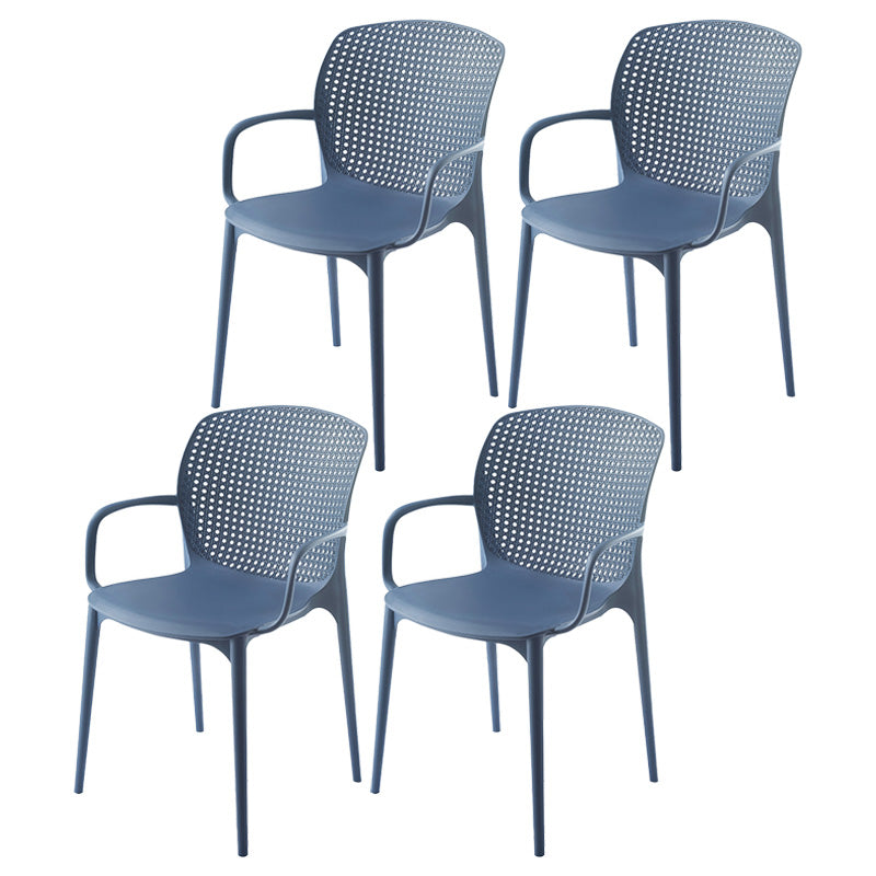Glam Style Plastic Dining Arm Chair Matte Finish Dining Chair for Dinning Room Blue 4 Piece Set Clearhalo ' kitchen&dining_furn' 'Dining Chairs' 'Dining Tables & Seating' 'dining_chair' 'furn' 'furn_dining_chair' 'Furniture' 'furniture_dining_chair' 'Kitchen & Dining Furniture' 'kitchen' 3650438