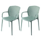 Glam Style Plastic Dining Arm Chair Matte Finish Dining Chair for Dinning Room Green 2 Piece Set Clearhalo ' kitchen&dining_furn' 'Dining Chairs' 'Dining Tables & Seating' 'dining_chair' 'furn' 'furn_dining_chair' 'Furniture' 'furniture_dining_chair' 'Kitchen & Dining Furniture' 'kitchen' 3650440