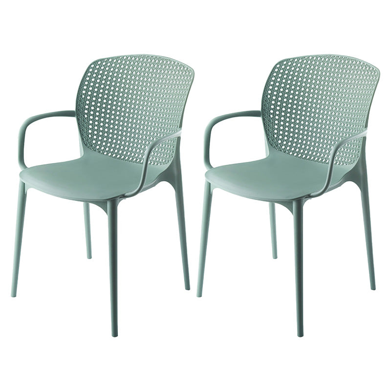 Glam Style Plastic Dining Arm Chair Matte Finish Dining Chair for Dinning Room Green 2 Piece Set Clearhalo ' kitchen&dining_furn' 'Dining Chairs' 'Dining Tables & Seating' 'dining_chair' 'furn' 'furn_dining_chair' 'Furniture' 'furniture_dining_chair' 'Kitchen & Dining Furniture' 'kitchen' 3650440