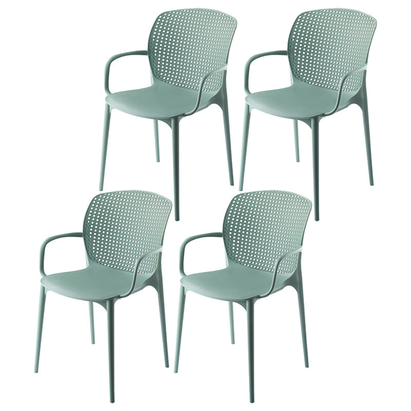 Glam Style Plastic Dining Arm Chair Matte Finish Dining Chair for Dinning Room Green 4 Piece Set Clearhalo ' kitchen&dining_furn' 'Dining Chairs' 'Dining Tables & Seating' 'dining_chair' 'furn' 'furn_dining_chair' 'Furniture' 'furniture_dining_chair' 'Kitchen & Dining Furniture' 'kitchen' 3650441