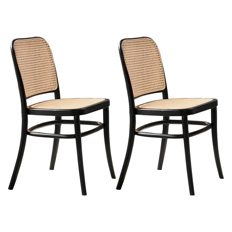 Modern Style Solid Wood Dining Room Kitchen Chair Open Back Side Chairs Black 2 Piece Set Clearhalo ' kitchen&dining_furn' 'Dining Chairs' 'Dining Tables & Seating' 'dining_chair' 'furn' 'furn_dining_chair' 'Furniture' 'furniture_dining_chair' 'Kitchen & Dining Furniture' 'kitchen' 3650443
