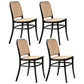 Modern Style Solid Wood Dining Room Kitchen Chair Open Back Side Chairs Black 4 Piece Set Clearhalo ' kitchen&dining_furn' 'Dining Chairs' 'Dining Tables & Seating' 'dining_chair' 'furn' 'furn_dining_chair' 'Furniture' 'furniture_dining_chair' 'Kitchen & Dining Furniture' 'kitchen' 3650444