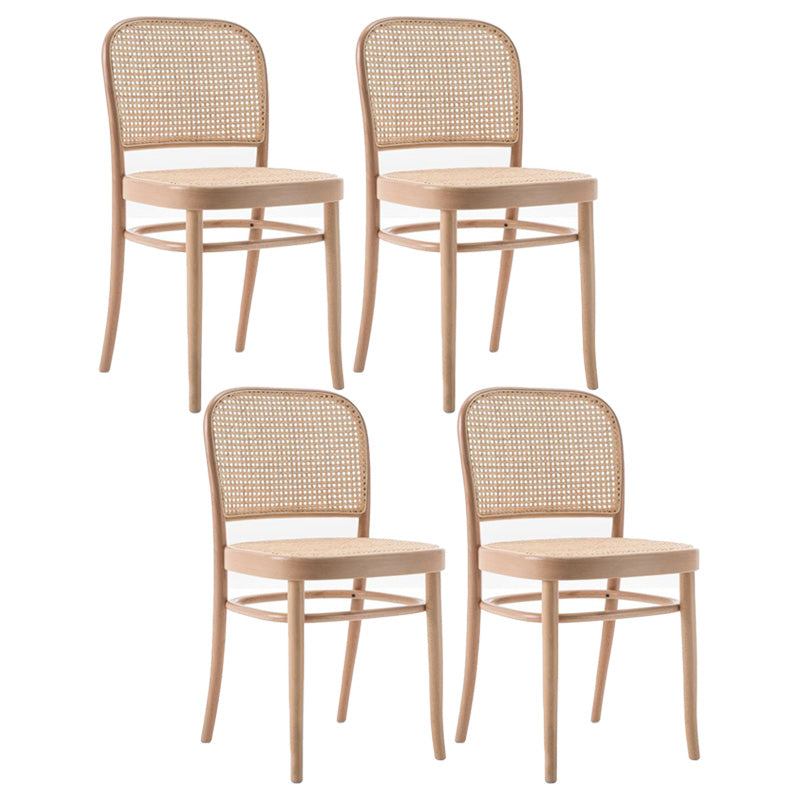 Modern Style Solid Wood Dining Room Kitchen Chair Open Back Side Chairs Wood 4 Piece Set Clearhalo ' kitchen&dining_furn' 'Dining Chairs' 'Dining Tables & Seating' 'dining_chair' 'furn' 'furn_dining_chair' 'Furniture' 'furniture_dining_chair' 'Kitchen & Dining Furniture' 'kitchen' 3650456