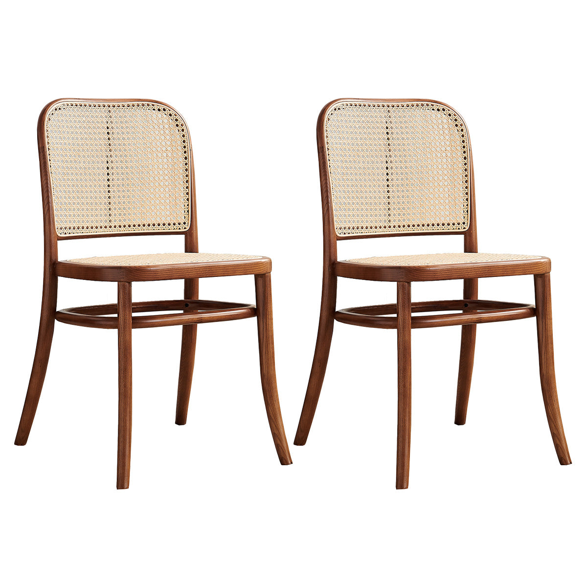 Modern Style Solid Wood Dining Room Kitchen Chair Open Back Side Chairs Walnut 2 Piece Set Clearhalo ' kitchen&dining_furn' 'Dining Chairs' 'Dining Tables & Seating' 'dining_chair' 'furn' 'furn_dining_chair' 'Furniture' 'furniture_dining_chair' 'Kitchen & Dining Furniture' 'kitchen' 3650460