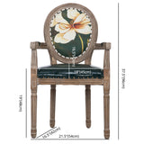 Farmhouse Dining Arm Chair King Louis Back Side Chair with Wood Legs for Home Use Clearhalo ' kitchen&dining_furn' 'Dining Chairs' 'Dining Tables & Seating' 'dining_chair' 'furn' 'furn_dining_chair' 'Furniture' 'furniture_dining_chair' 'Kitchen & Dining Furniture' 'kitchen' 3651177