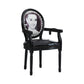 Farmhouse Dining Arm Chair King Louis Back Side Chair with Wood Legs for Home Use Black 1 Piece Clearhalo ' kitchen&dining_furn' 'Dining Chairs' 'Dining Tables & Seating' 'dining_chair' 'furn' 'furn_dining_chair' 'Furniture' 'furniture_dining_chair' 'Kitchen & Dining Furniture' 'kitchen' 3651181