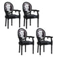 Farmhouse Dining Arm Chair King Louis Back Side Chair with Wood Legs for Home Use Black 4 Piece Set Clearhalo ' kitchen&dining_furn' 'Dining Chairs' 'Dining Tables & Seating' 'dining_chair' 'furn' 'furn_dining_chair' 'Furniture' 'furniture_dining_chair' 'Kitchen & Dining Furniture' 'kitchen' 3651183