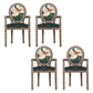 Farmhouse Dining Arm Chair King Louis Back Side Chair with Wood Legs for Home Use Blackish Green 4 Piece Set Clearhalo ' kitchen&dining_furn' 'Dining Chairs' 'Dining Tables & Seating' 'dining_chair' 'furn' 'furn_dining_chair' 'Furniture' 'furniture_dining_chair' 'Kitchen & Dining Furniture' 'kitchen' 3651185