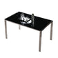 Contemporary Style Tempered Glass Top Dining Table 4 Legs Table for Dining Room Clearhalo ' dining_table' 'Dining Tables & Seating' 'Dining Tables' 'furn' 'furn_dining_table' 'Furniture' 'furniture_dining_table' 'Kitchen & Dining Furniture' 'kitchen&dining_furn' 'kitchen' 'kitchen_dining_table' 3661762