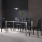 Contemporary Style Tempered Glass Top Dining Table 4 Legs Table for Dining Room Clearhalo ' dining_table' 'Dining Tables & Seating' 'Dining Tables' 'furn' 'furn_dining_table' 'Furniture' 'furniture_dining_table' 'Kitchen & Dining Furniture' 'kitchen&dining_furn' 'kitchen' 'kitchen_dining_table' 3661769