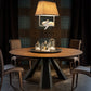 Round Shape 3 Legs Modern Dining Table Wood Color Fixed Table of Solid Wood Clearhalo ' dining_table' 'Dining Tables & Seating' 'Dining Tables' 'Furniture' 'furniture_dining_table' 'Kitchen & Dining Furniture' 'kitchen&dining_furn' 'kitchen' 'kitchen_dining_table' 3661771