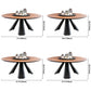 Round Shape 3 Legs Modern Dining Table Wood Color Fixed Table of Solid Wood Clearhalo ' dining_table' 'Dining Tables & Seating' 'Dining Tables' 'Furniture' 'furniture_dining_table' 'Kitchen & Dining Furniture' 'kitchen&dining_furn' 'kitchen' 'kitchen_dining_table' 3661775