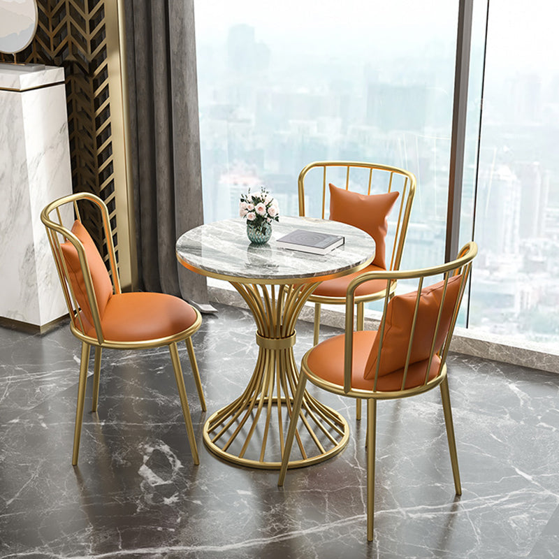 Modern Style Sintered Stone Dining Table Round Pedestal Table for Dinning Room Clearhalo ' dining_table' 'Dining Tables & Seating' 'Dining Tables' 'Furniture' 'furniture_dining_table' 'Kitchen & Dining Furniture' 'kitchen&dining_furn' 'kitchen' 'kitchen_dining_table' 3661777