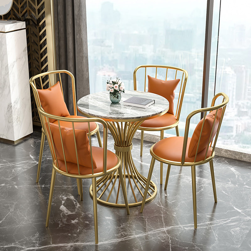 Modern Style Sintered Stone Dining Table Round Pedestal Table for Dinning Room Clearhalo ' dining_table' 'Dining Tables & Seating' 'Dining Tables' 'Furniture' 'furniture_dining_table' 'Kitchen & Dining Furniture' 'kitchen&dining_furn' 'kitchen' 'kitchen_dining_table' 3661779