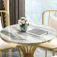 Modern Style Sintered Stone Dining Table Round Pedestal Table for Dinning Room Clearhalo ' dining_table' 'Dining Tables & Seating' 'Dining Tables' 'Furniture' 'furniture_dining_table' 'Kitchen & Dining Furniture' 'kitchen&dining_furn' 'kitchen' 'kitchen_dining_table' 3661784