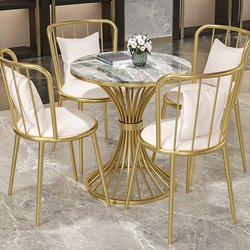 Modern Style Sintered Stone Dining Table Round Pedestal Table for Dinning Room Clearhalo ' dining_table' 'Dining Tables & Seating' 'Dining Tables' 'Furniture' 'furniture_dining_table' 'Kitchen & Dining Furniture' 'kitchen&dining_furn' 'kitchen' 'kitchen_dining_table' 3661790