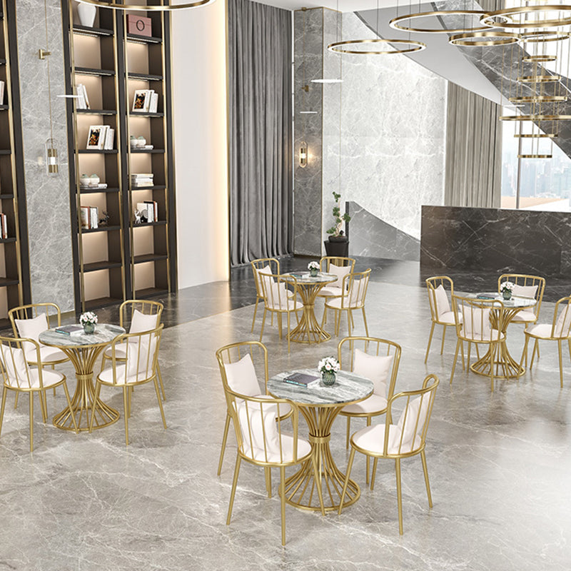 Modern Style Sintered Stone Dining Table Round Pedestal Table for Dinning Room Clearhalo ' dining_table' 'Dining Tables & Seating' 'Dining Tables' 'Furniture' 'furniture_dining_table' 'Kitchen & Dining Furniture' 'kitchen&dining_furn' 'kitchen' 'kitchen_dining_table' 3661791