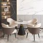 Minimalist Round Sintered Stone Dining Table White Kitchen Dining Table with Pedestal Base Clearhalo ' dining_table' 'Dining Tables & Seating' 'Dining Tables' 'furn' 'furn_dining_table' 'Furniture' 'furniture_dining_table' 'Kitchen & Dining Furniture' 'kitchen&dining_furn' 'kitchen' 'kitchen_dining_table' 3661798
