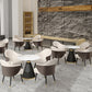 Minimalist Round Sintered Stone Dining Table White Kitchen Dining Table with Pedestal Base Clearhalo ' dining_table' 'Dining Tables & Seating' 'Dining Tables' 'furn' 'furn_dining_table' 'Furniture' 'furniture_dining_table' 'Kitchen & Dining Furniture' 'kitchen&dining_furn' 'kitchen' 'kitchen_dining_table' 3661811