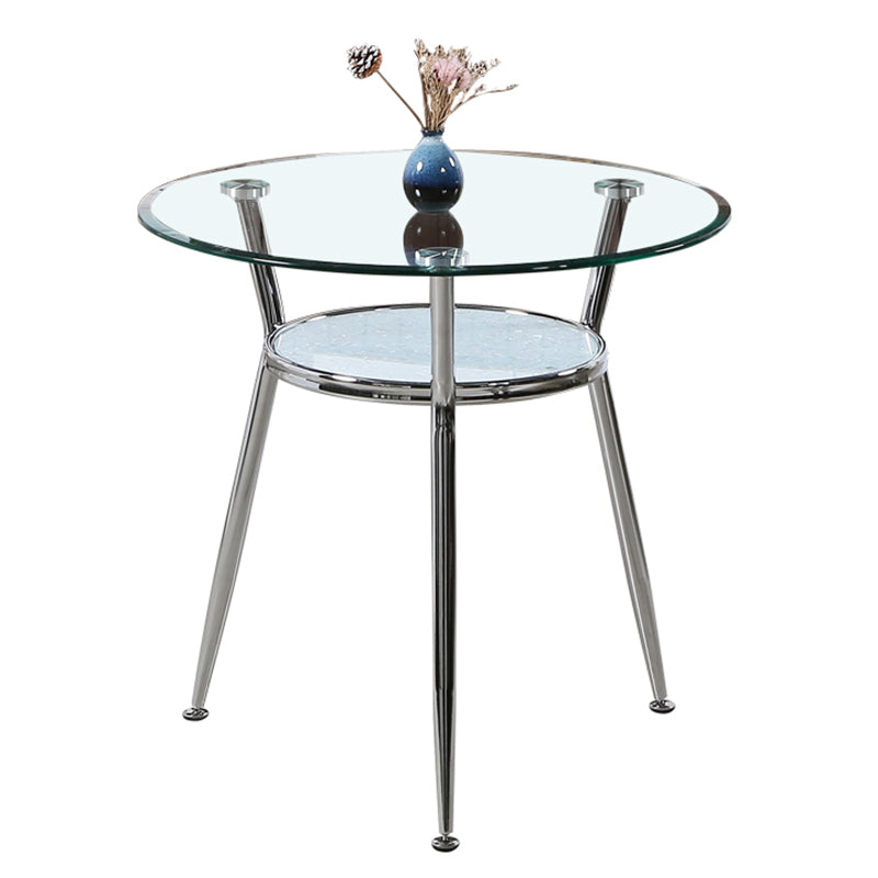 Tripod Base Dining Table Simple Glass-top Dining Table for Kitchen Home Clear Without Chairs Clearhalo ' dining_table' 'Dining Tables & Seating' 'Dining Tables' 'furn' 'furn_dining_table' 'Furniture' 'furniture_dining_table' 'Kitchen & Dining Furniture' 'kitchen&dining_furn' 'kitchen' 'kitchen_dining_table' 3661819