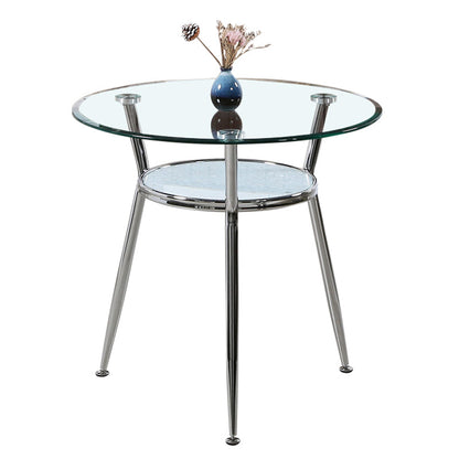Tripod Base Dining Table Simple Glass-top Dining Table for Kitchen Home Clear Without Chairs Clearhalo ' dining_table' 'Dining Tables & Seating' 'Dining Tables' 'furn' 'furn_dining_table' 'Furniture' 'furniture_dining_table' 'Kitchen & Dining Furniture' 'kitchen&dining_furn' 'kitchen' 'kitchen_dining_table' 3661819