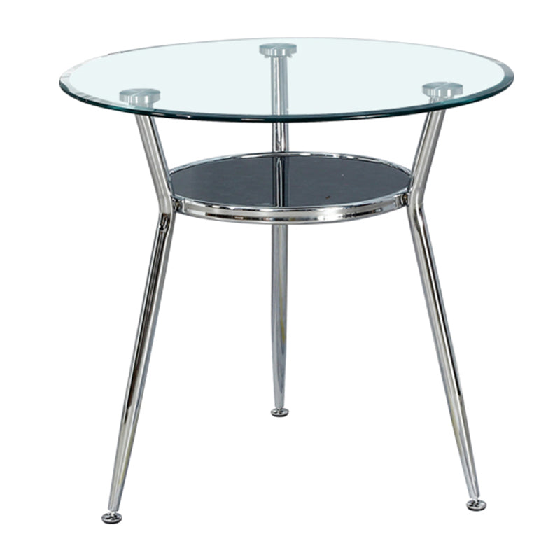 Tripod Base Dining Table Simple Glass-top Dining Table for Kitchen Home Black Without Chairs Clearhalo ' dining_table' 'Dining Tables & Seating' 'Dining Tables' 'furn' 'furn_dining_table' 'Furniture' 'furniture_dining_table' 'Kitchen & Dining Furniture' 'kitchen&dining_furn' 'kitchen' 'kitchen_dining_table' 3661823