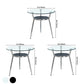 Tripod Base Dining Table Simple Glass-top Dining Table for Kitchen Home Clearhalo ' dining_table' 'Dining Tables & Seating' 'Dining Tables' 'furn' 'furn_dining_table' 'Furniture' 'furniture_dining_table' 'Kitchen & Dining Furniture' 'kitchen&dining_furn' 'kitchen' 'kitchen_dining_table' 3661828