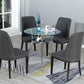 Tripod Base Dining Table Simple Glass-top Dining Table for Kitchen Home Clearhalo ' dining_table' 'Dining Tables & Seating' 'Dining Tables' 'furn' 'furn_dining_table' 'Furniture' 'furniture_dining_table' 'Kitchen & Dining Furniture' 'kitchen&dining_furn' 'kitchen' 'kitchen_dining_table' 3661831