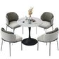 Round Tulip Base Modern Dining Table White Tone Fixed Table of Sintered Stone Clearhalo ' dining_table' 'Dining Tables & Seating' 'Dining Tables' 'furn' 'furn_dining_table' 'Furniture' 'furniture_dining_table' 'Kitchen & Dining Furniture' 'kitchen&dining_furn' 'kitchen' 'kitchen_dining_table' 3661838